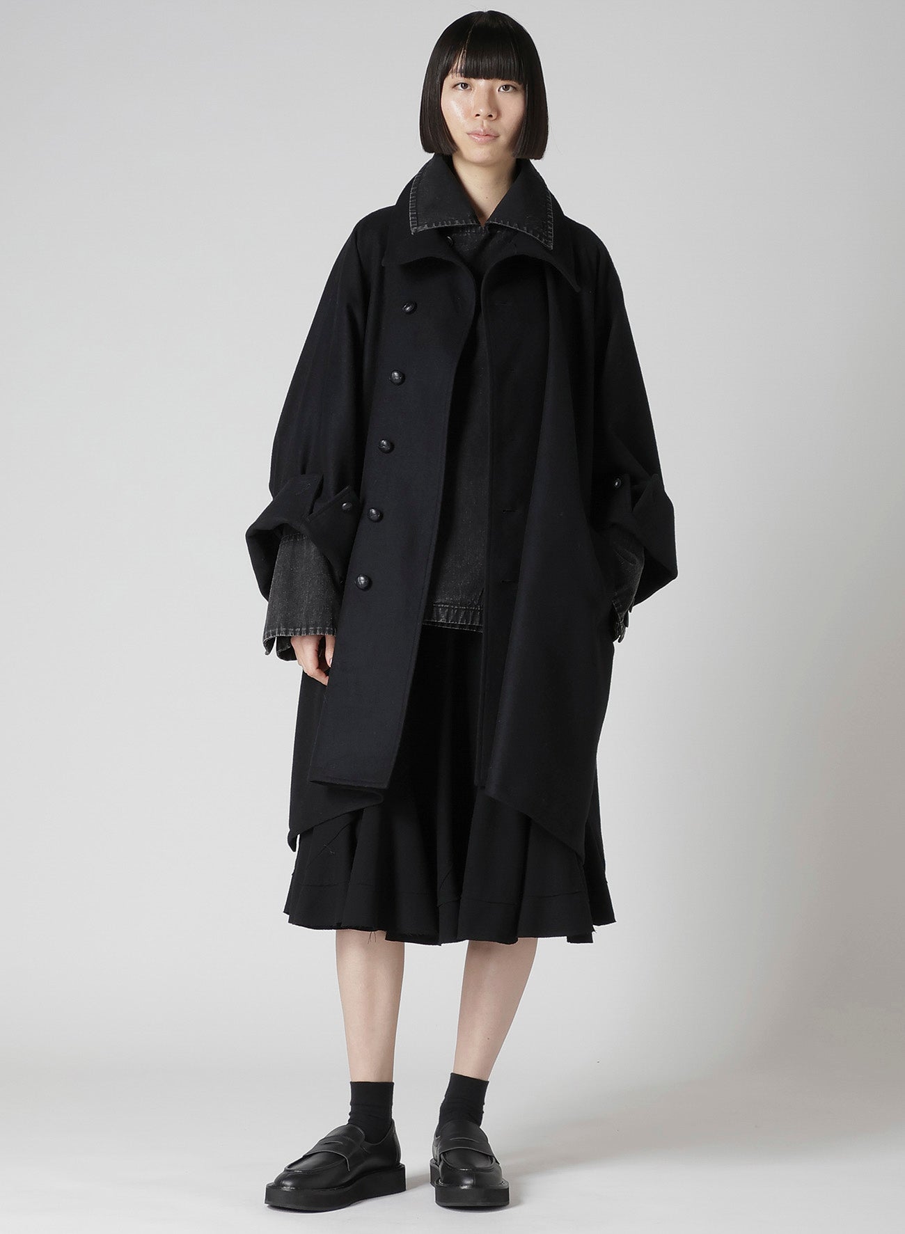 MELTON HIGH NECK COAT