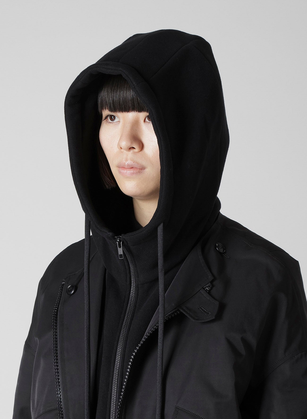 Ny/C TWILL HOODED BOMBER