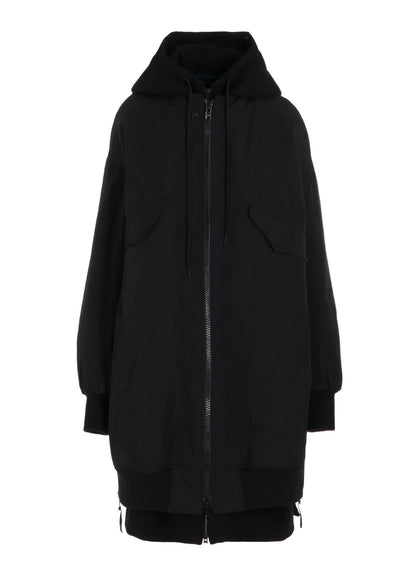 Ny/C TWILL HOODED BOMBER