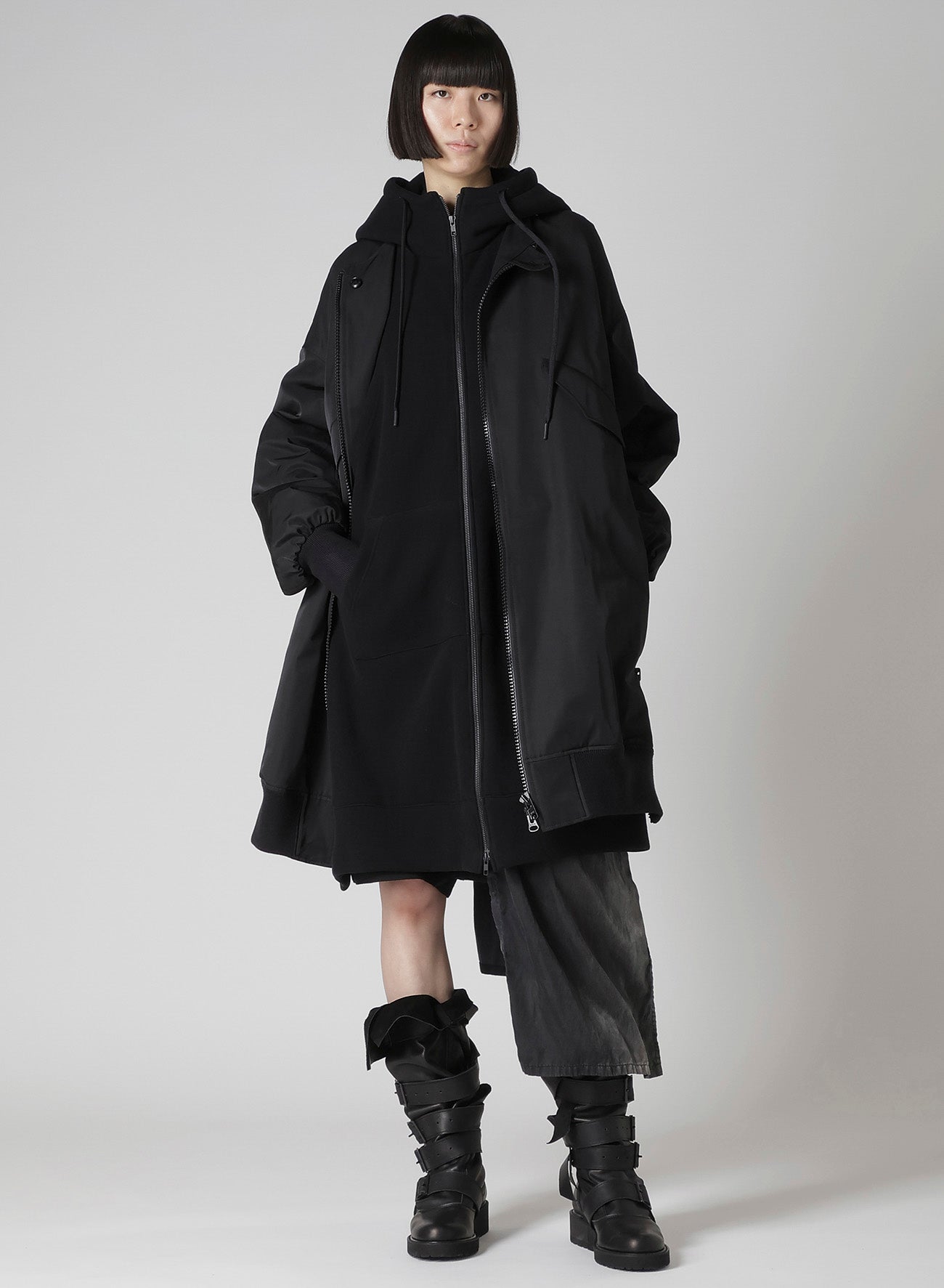 Ny/C TWILL HOODED BOMBER