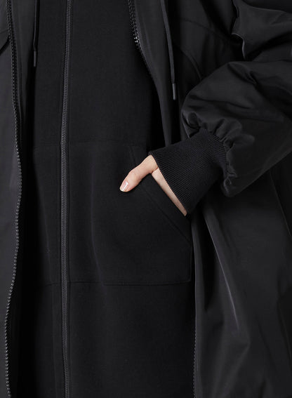 Ny/C TWILL HOODED BOMBER