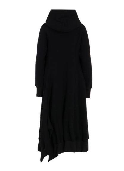 Liy/C BRUSHED FRENCH TERRY HOODED TRACK DRESS