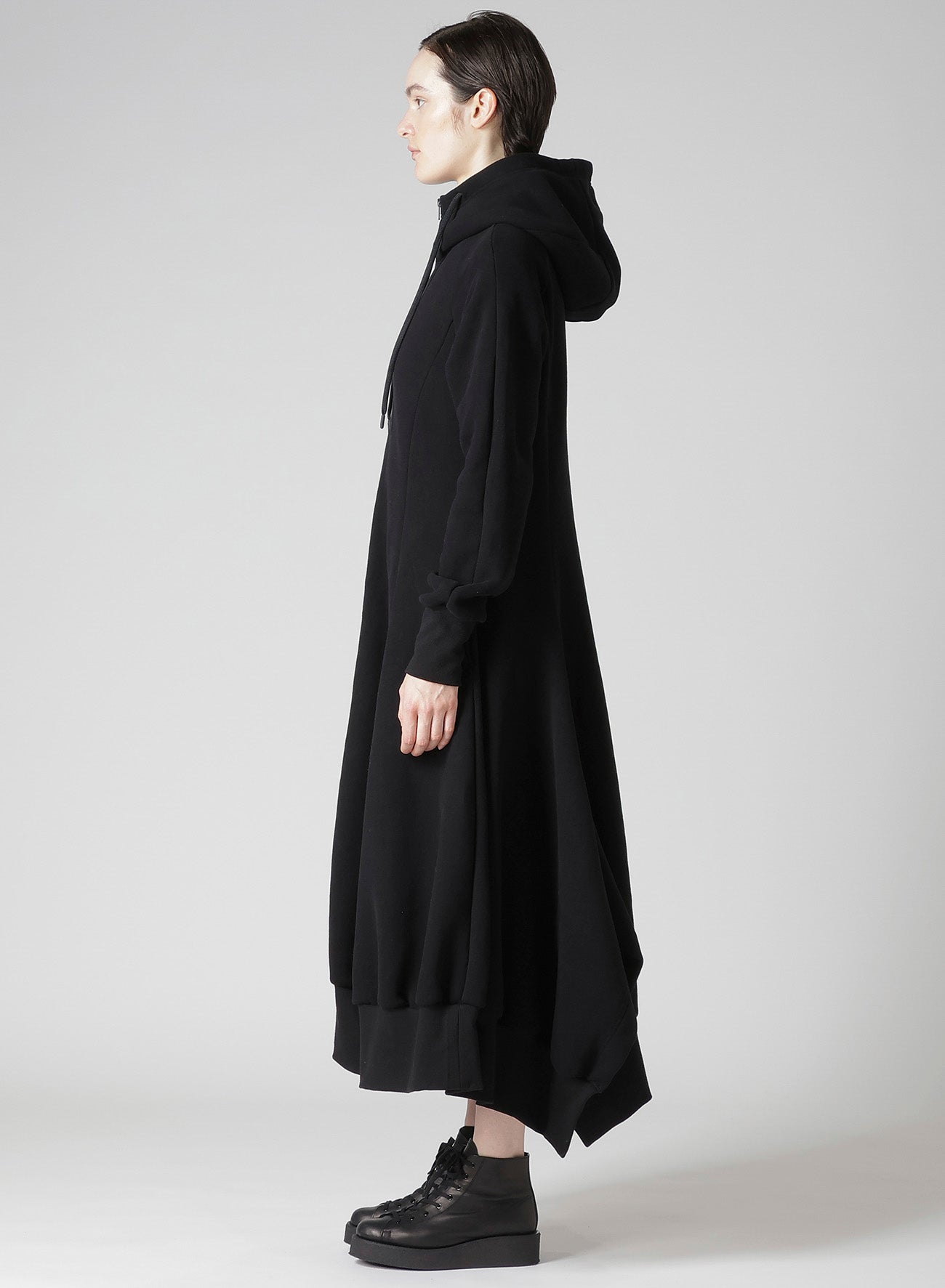 Liy/C BRUSHED FRENCH TERRY HOODED TRACK DRESS