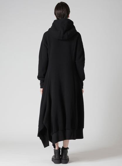 Liy/C BRUSHED FRENCH TERRY HOODED TRACK DRESS
