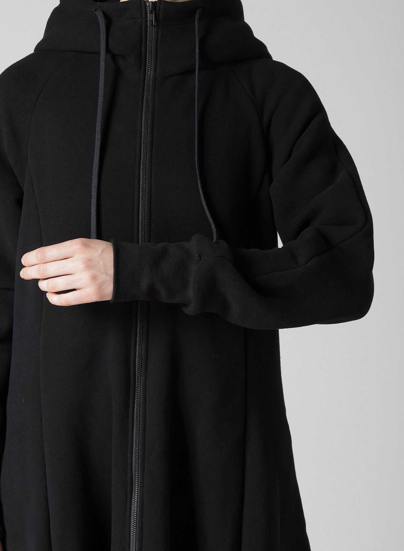 Liy/C BRUSHED FRENCH TERRY HOODED TRACK DRESS
