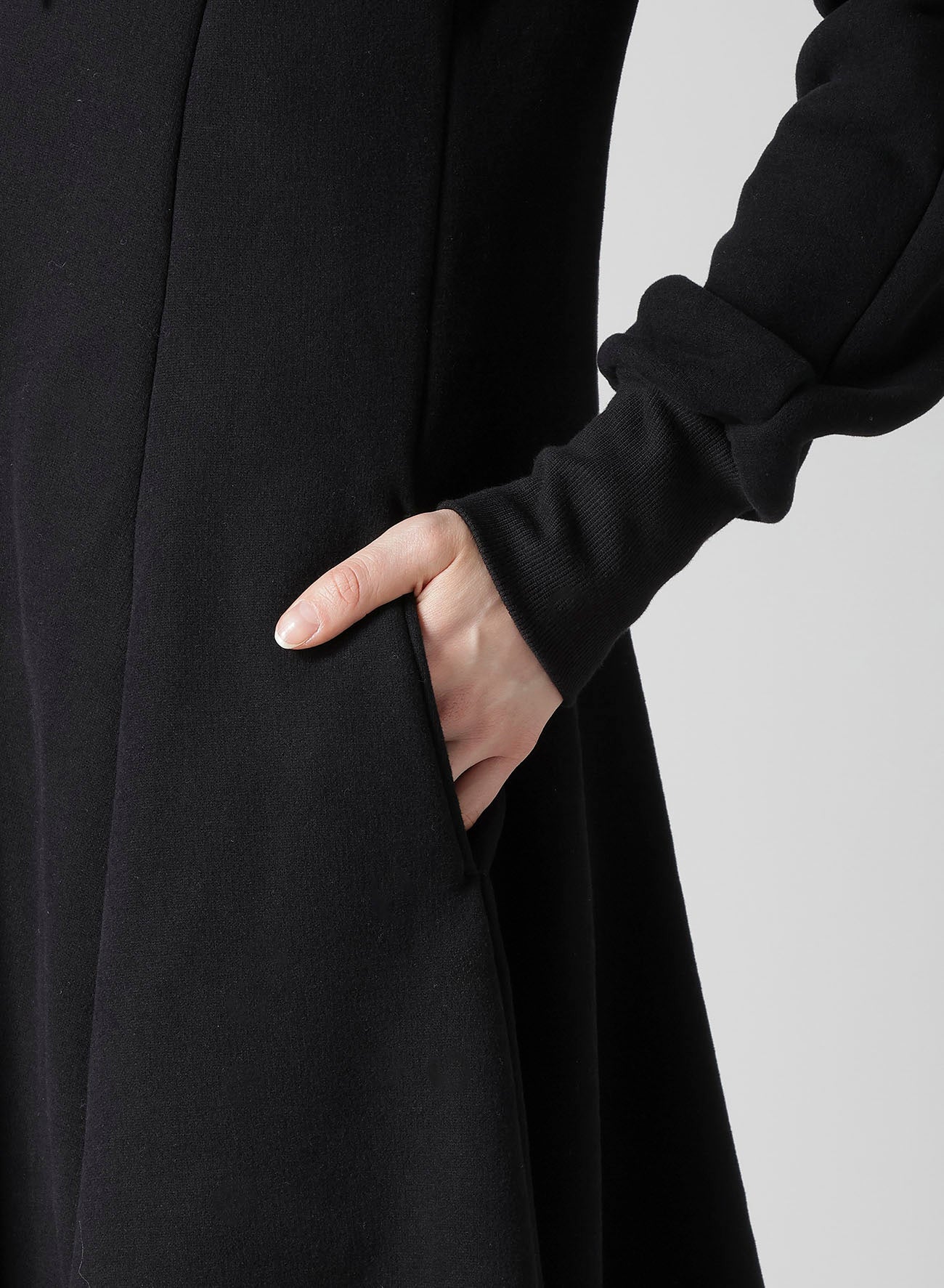 Liy/C BRUSHED FRENCH TERRY HOODED TRACK DRESS