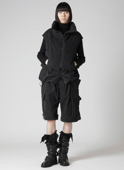 STRETCHED VELVET PADDED VEST