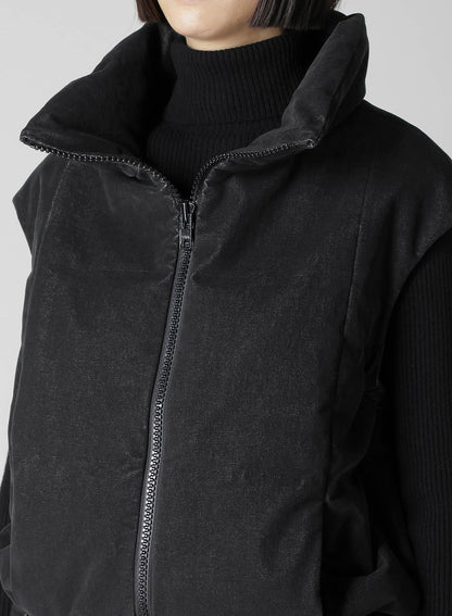 STRETCHED VELVET PADDED VEST