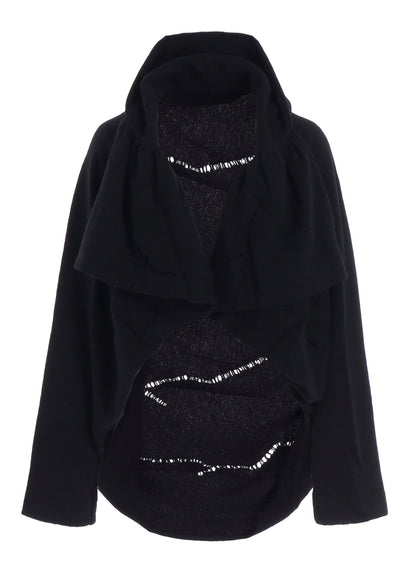 W DETAIL JERSEY SHIRRING DETAIL JACKET