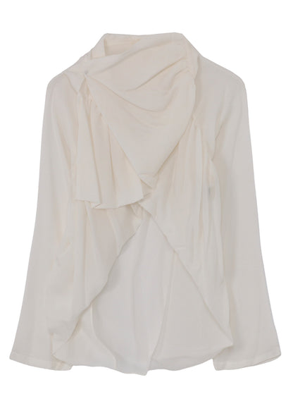 Cu/Mo KERSEY SHIRRING DETAIL JACKET