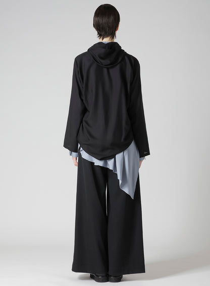 Cu/Mo KERSEY SHIRRING DETAIL JACKET