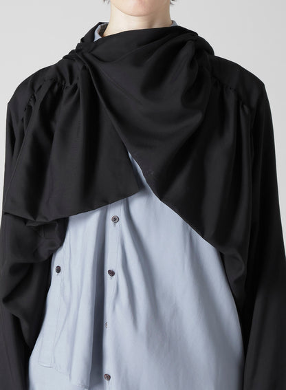 Cu/Mo KERSEY SHIRRING DETAIL JACKET