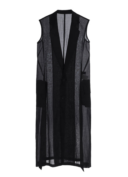 COTTON ORGANZA SLEEVELESS JKT