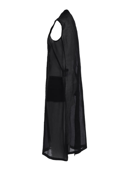 COTTON ORGANZA SLEEVELESS JKT