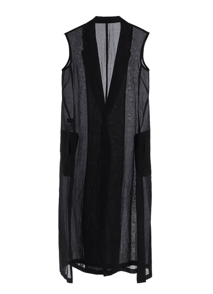 COTTON ORGANZA SLEEVELESS JKT