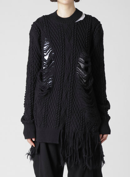 CARMA A CRUSHED CABLE KNIT TOP