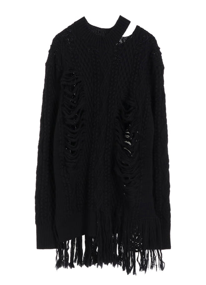 CARMA A CRUSHED CABLE KNIT TOP