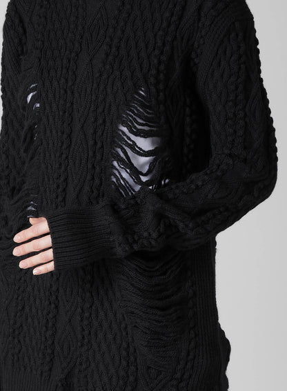 CARMA A CRUSHED CABLE KNIT TOP