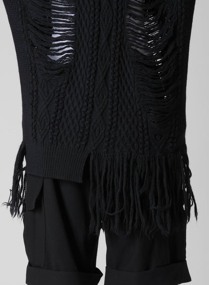 CARMA A CRUSHED CABLE KNIT TOP