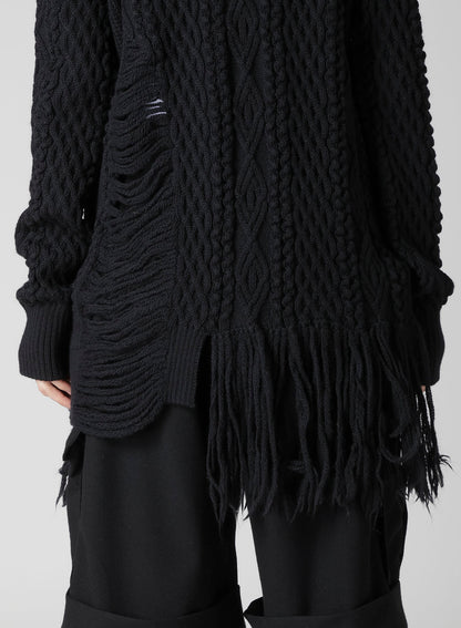 CARMA A CRUSHED CABLE KNIT TOP
