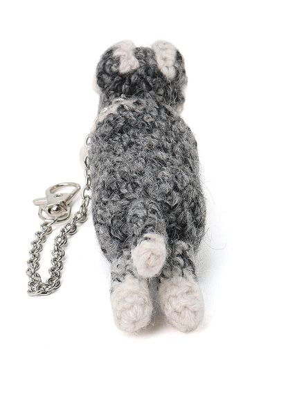 COMBINATION KNIT KNITTED KEY CHARM WITH CHAIN