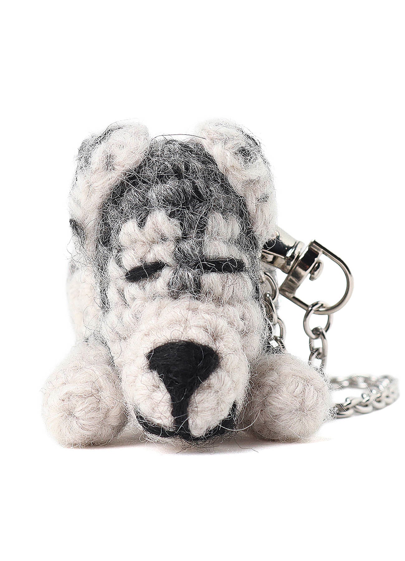 COMBINATION KNIT KNITTED KEY CHARM WITH CHAIN