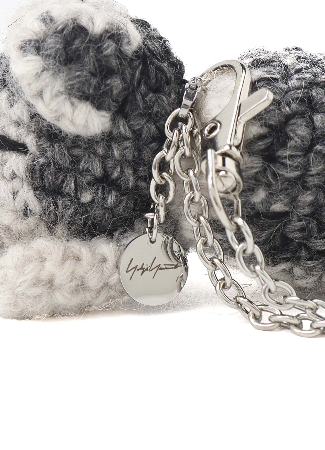 COMBINATION KNIT KNITTED KEY CHARM WITH CHAIN