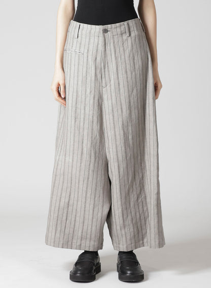 C/Li STRIPE BACKSIDE FLARED WIDE PANTS