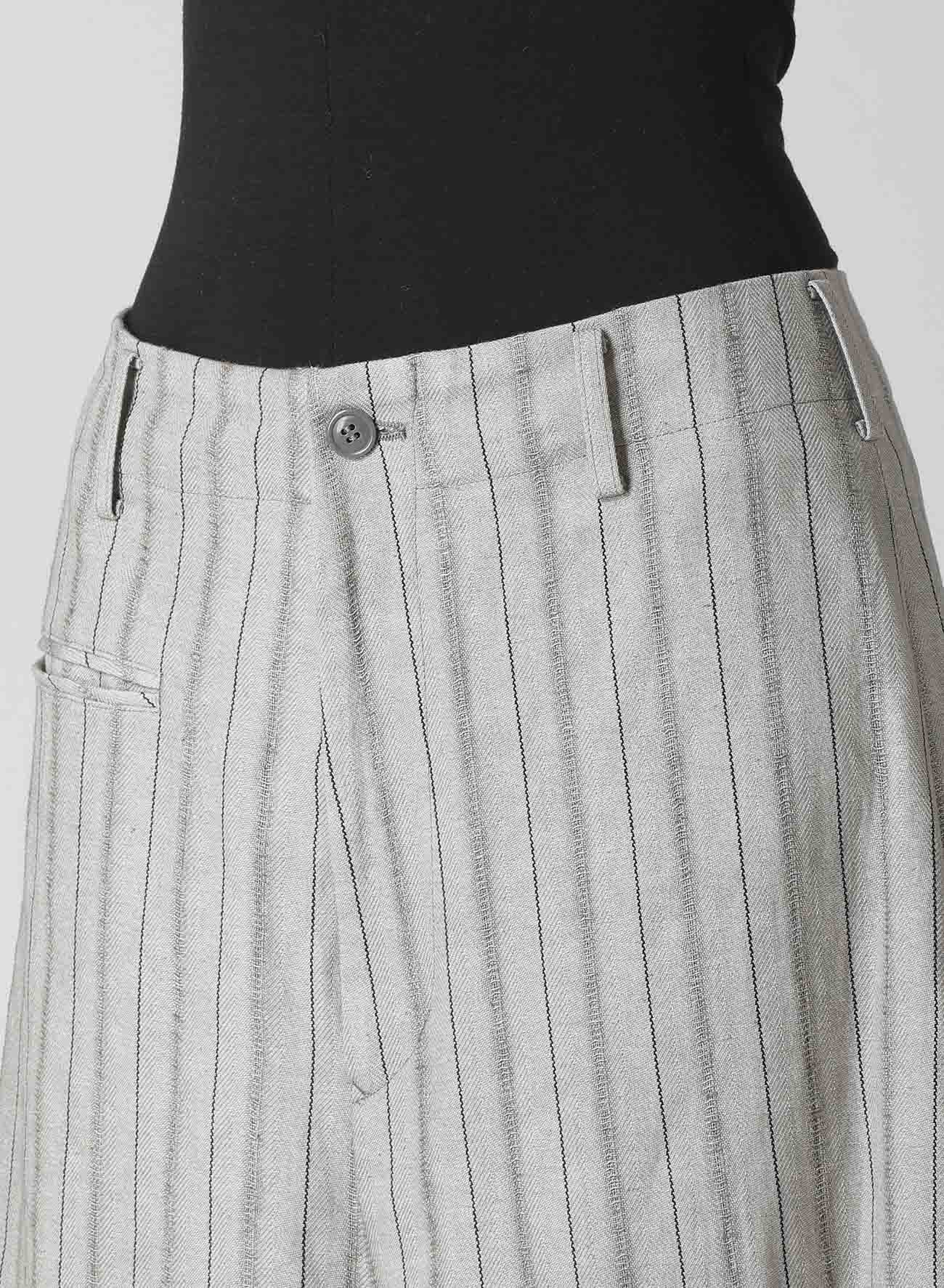 C/Li STRIPE BACKSIDE FLARED WIDE PANTS – THE SHOP YOHJI YAMAMOTO