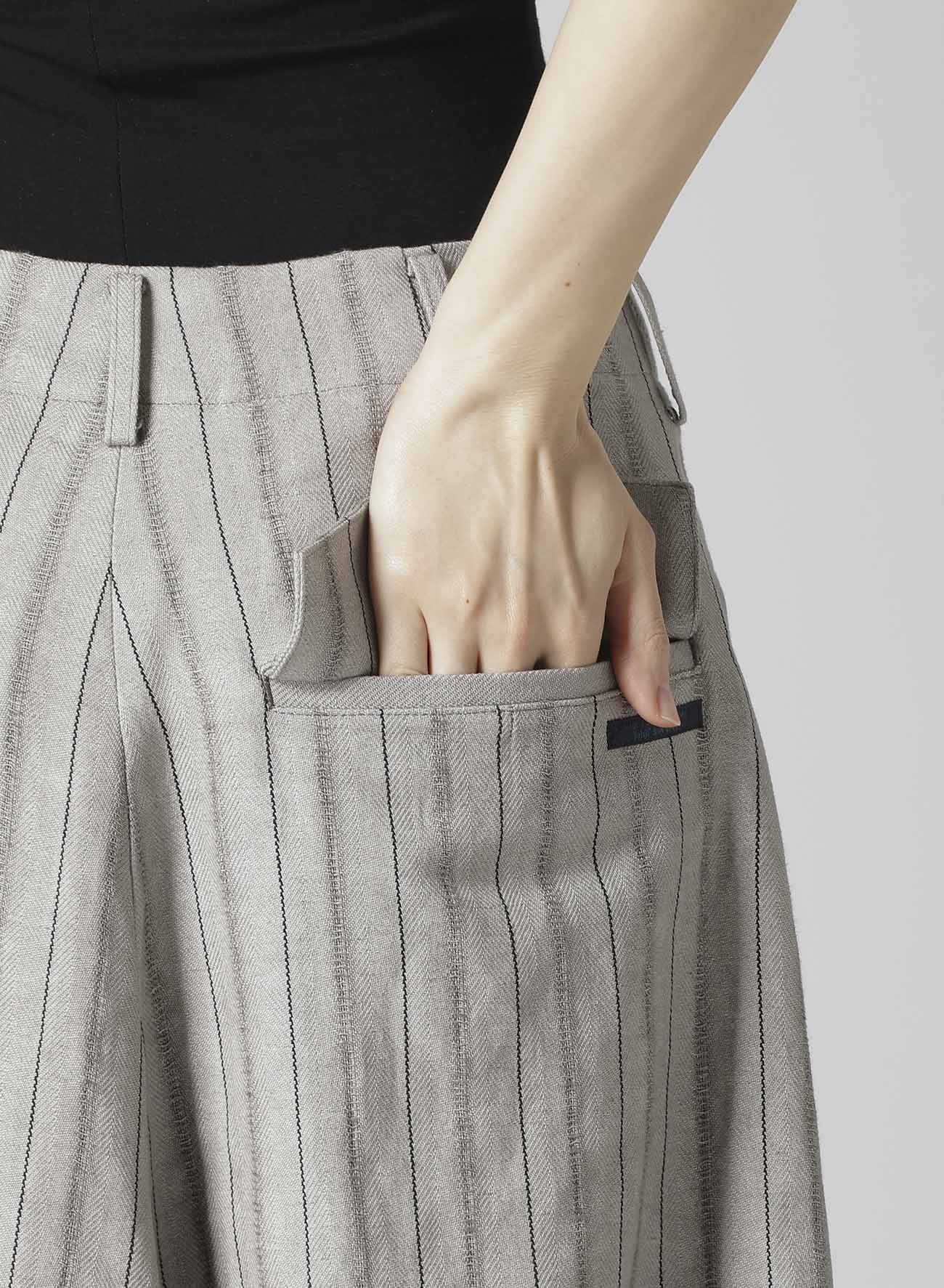 C/Li STRIPE BACKSIDE FLARED WIDE PANTS – THE SHOP YOHJI YAMAMOTO