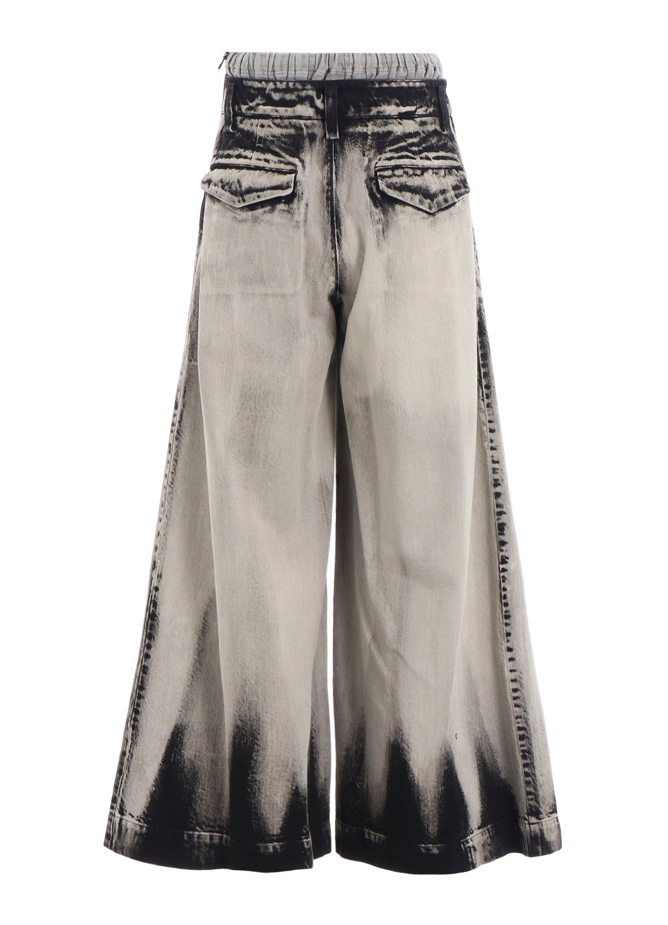 10OZ BLEACHED DENIM LAYERED-LIKE WIDE PANTS