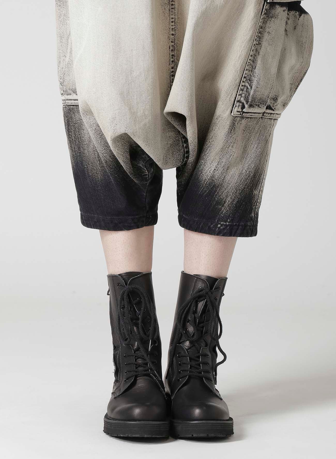 10OZ BLEACHED DENIM CARGO SALOUEL PANTS