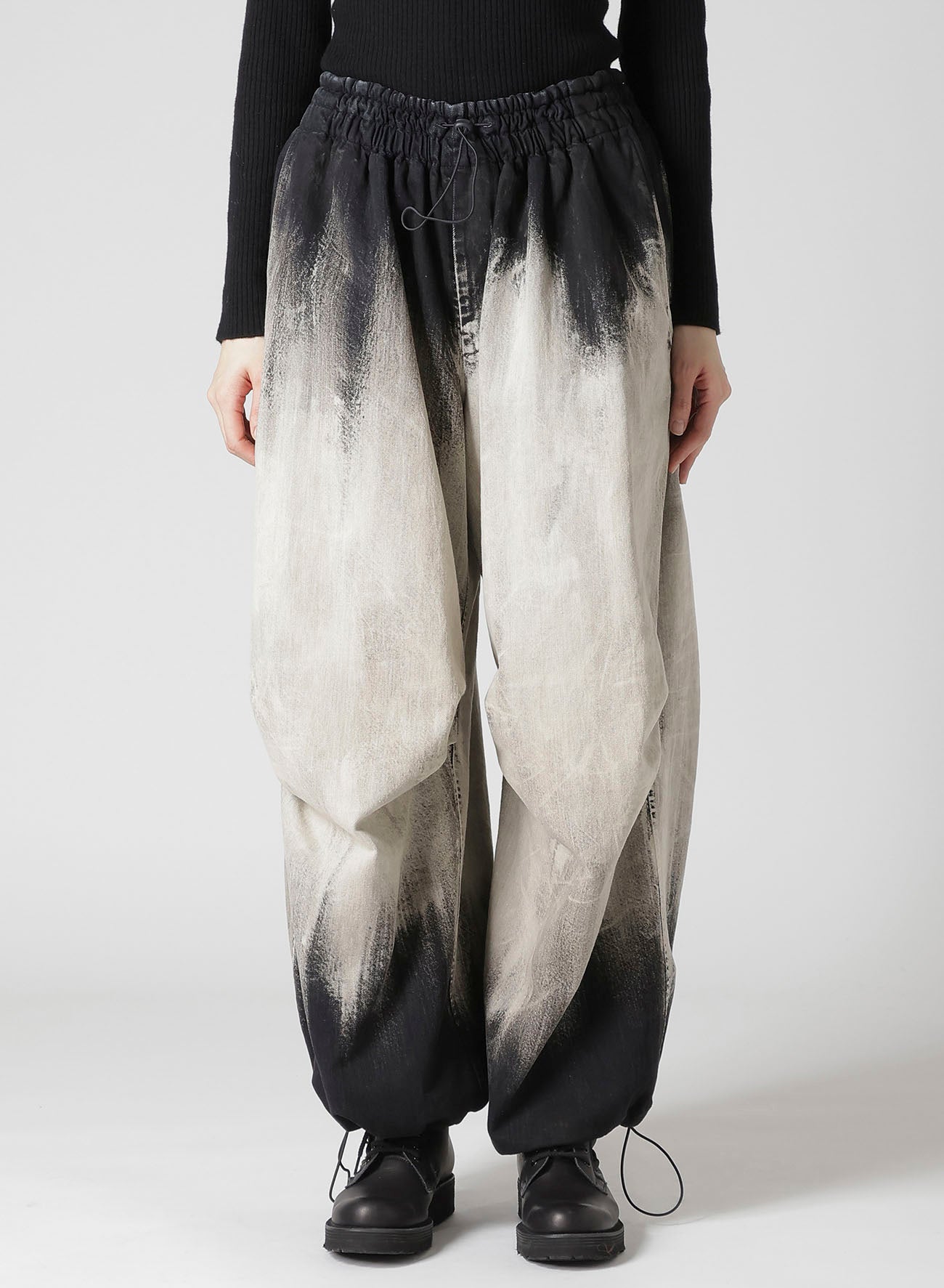 10OZ BLEACHED DENIM PARACHUTE PANTS