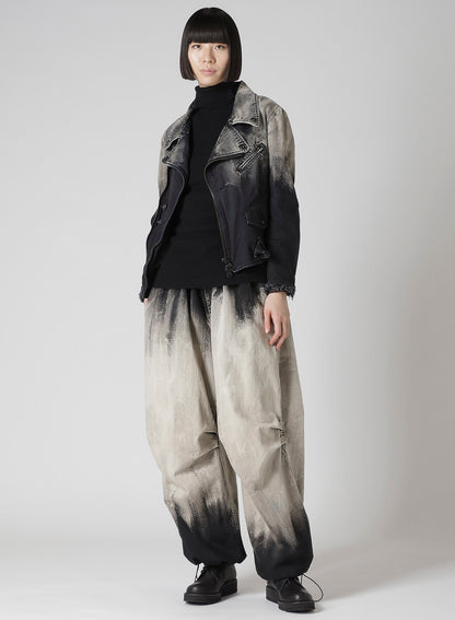 10OZ BLEACHED DENIM PARACHUTE PANTS