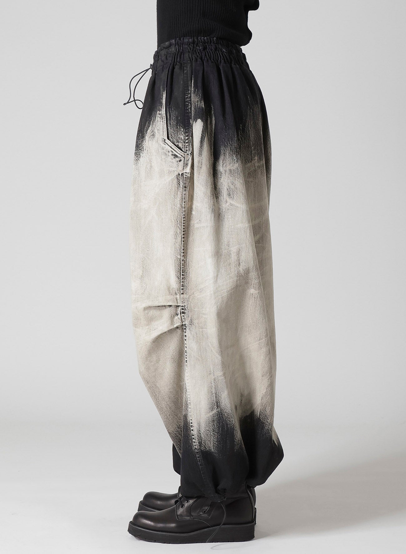10OZ BLEACHED DENIM PARACHUTE PANTS