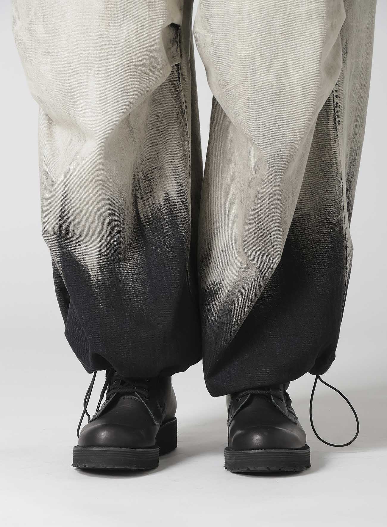 10OZ BLEACHED DENIM PARACHUTE PANTS
