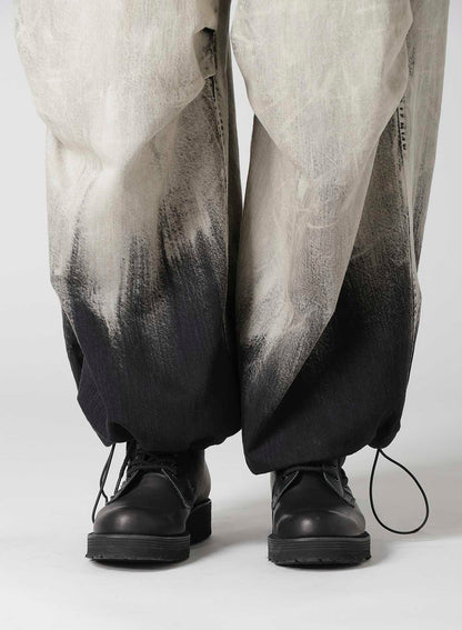 10OZ BLEACHED DENIM PARACHUTE PANTS