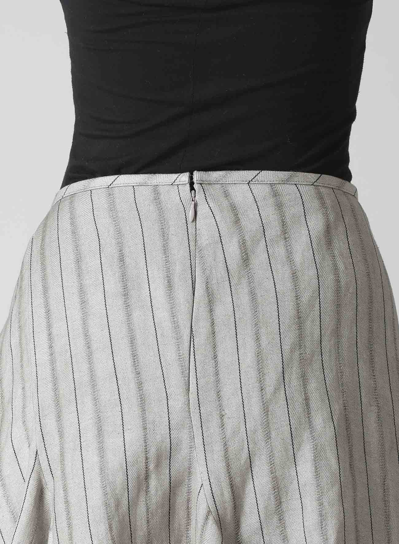 C/Li STRIPE ASYMMETRIC SKIRT – THE SHOP YOHJI YAMAMOTO