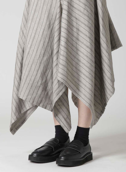 C/Li STRIPE ASYMMETRIC SKIRT