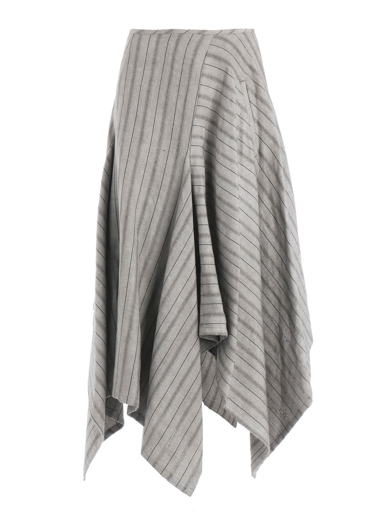 C/Li STRIPE ASYMMETRIC SKIRT