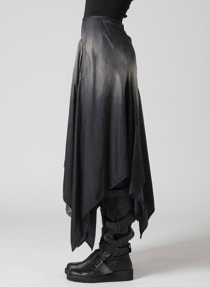 Cu/C BLEACHED SATIN ASYMMETRIC SKIRT