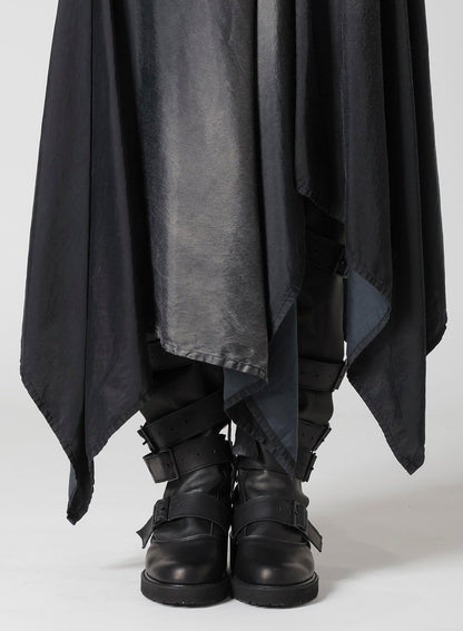 Cu/C BLEACHED SATIN ASYMMETRIC SKIRT