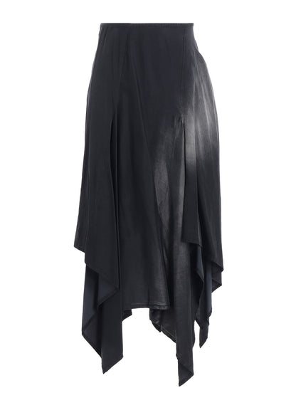 Cu/C BLEACHED SATIN ASYMMETRIC SKIRT