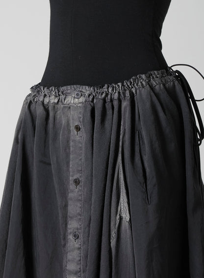 Cu/C BLEACHED SATIN ENSEMBLE SKIRT