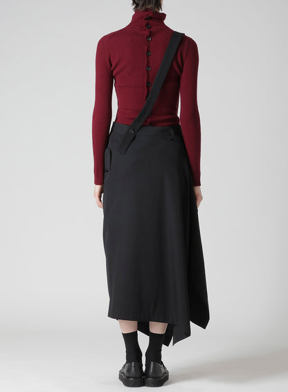 GABARDINE 2WAY SUSPENDER SKIRT