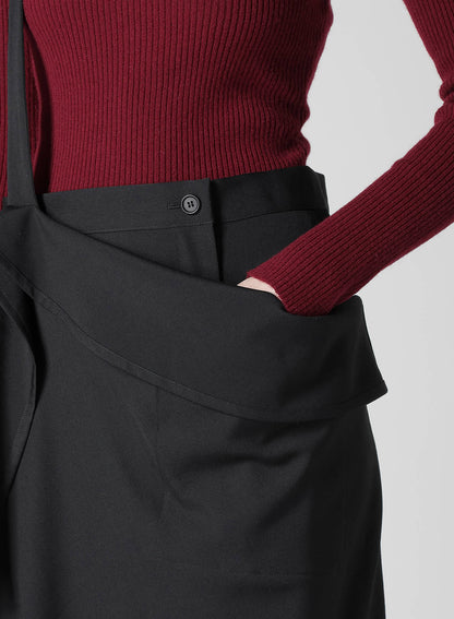 GABARDINE 2WAY SUSPENDER SKIRT