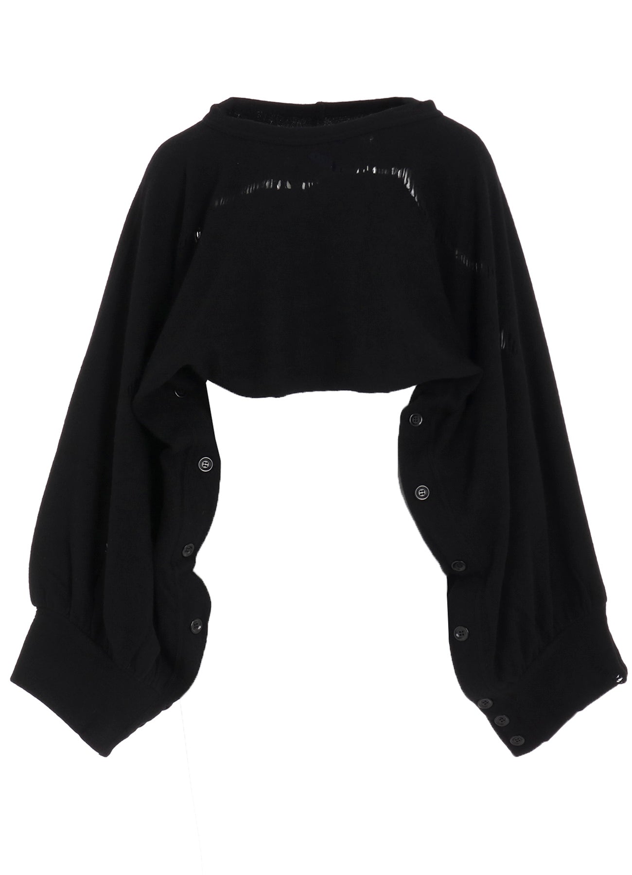 W DETAIL JERSEY STOLE SWEAT SHIRT