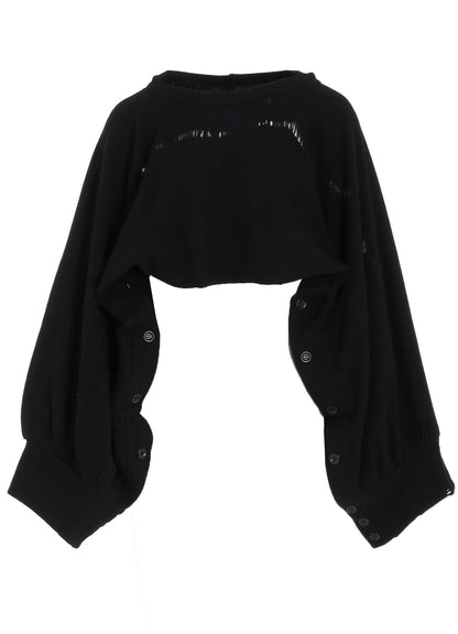 W DETAIL JERSEY STOLE SWEAT SHIRT