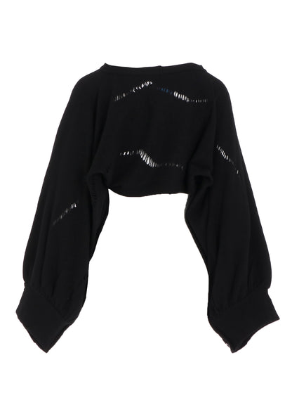 W DETAIL JERSEY STOLE SWEAT SHIRT