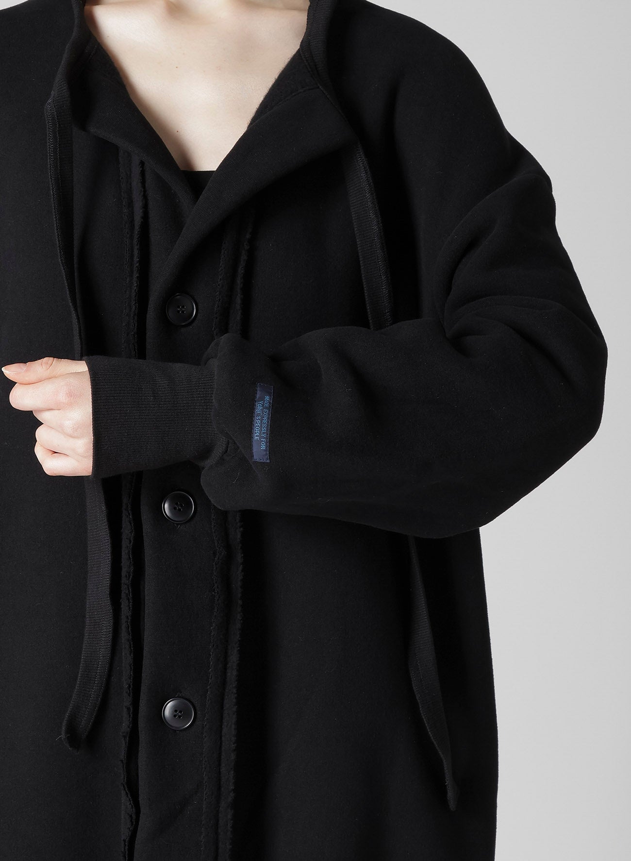 Liy/C BRUSHED FRENCH TERRY BUTTON D CARDIGAN